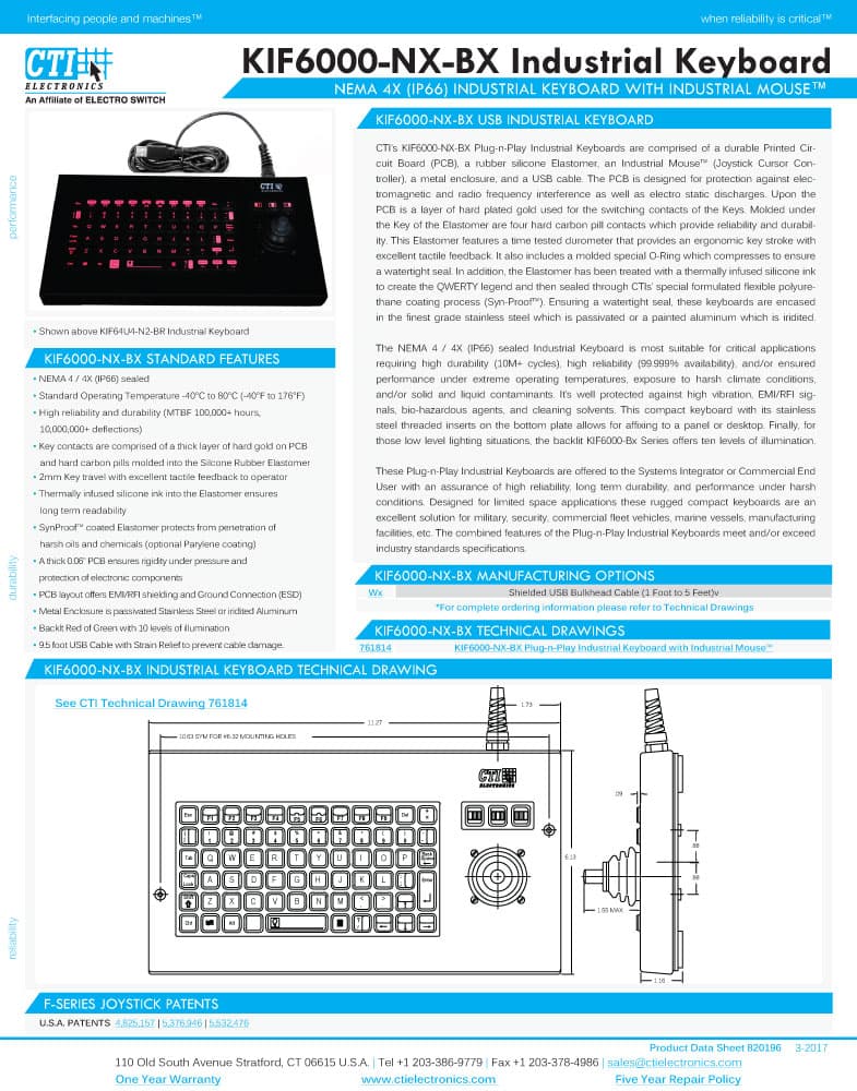 CTI OEM Backlit, Illuminated Keyboard Range