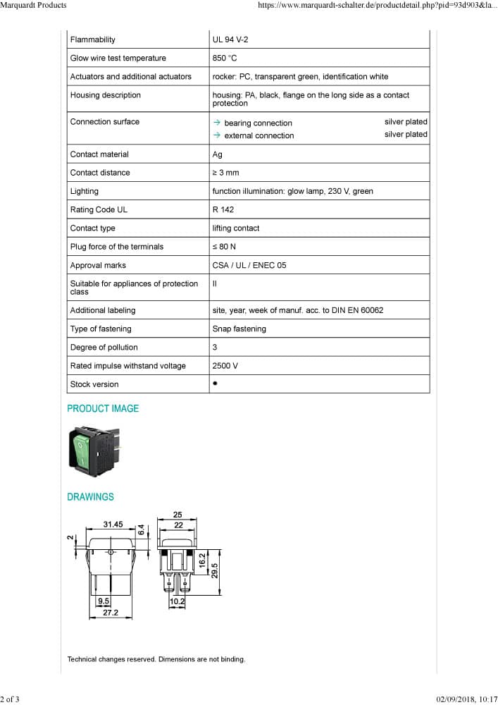 Marquardt Rocker Switches - Series 1830