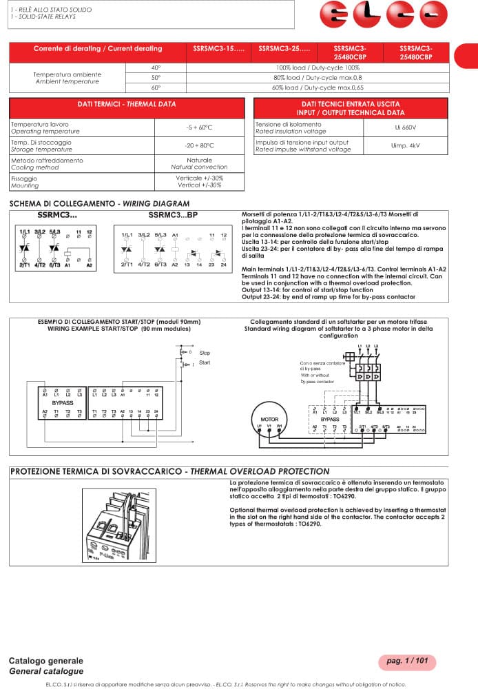 Elco AC Semiconductor - SSRSMC3 Series (Soft Starter)