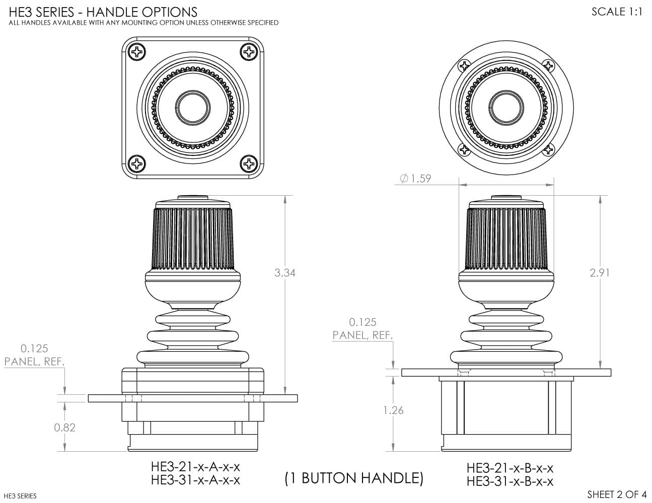 Ruffy HE3 Redundant Sensor, Fully Sealed Multi-Axis Hall Effect Joystick 3 Axis Range