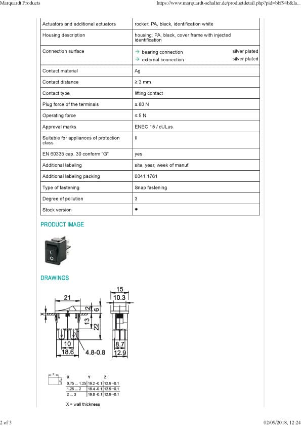 Marquardt Rocker Switches - Series 1858