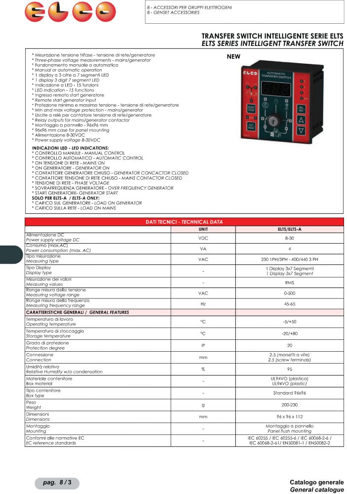 Elco Intelligent Transfer Switch - ELTS Series