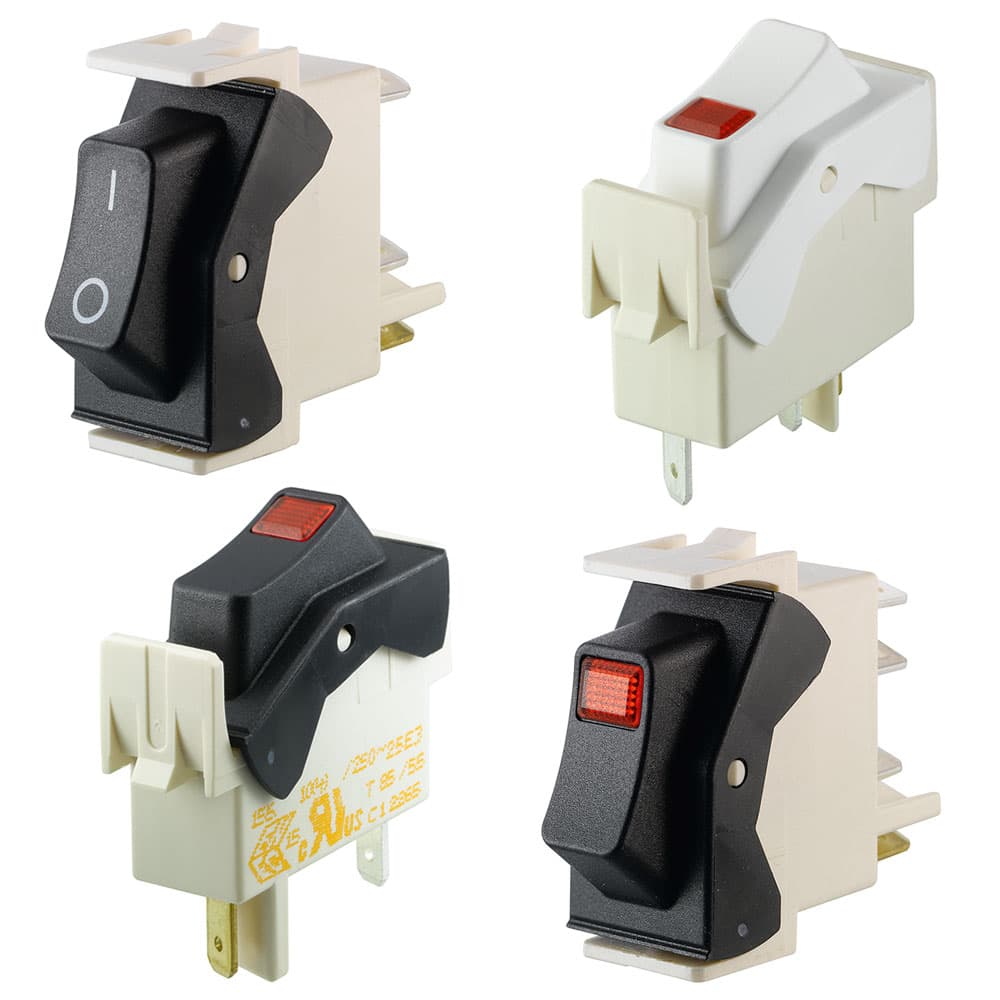 Marquardt 1 Pole Rocker Switches - Series 1550 ECO