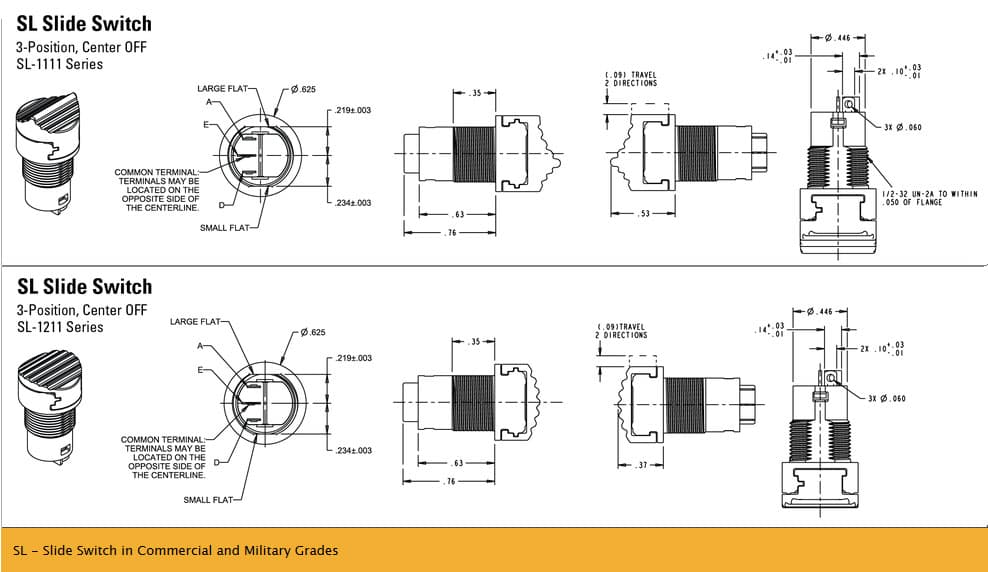 OTTO SL Slide Switch Range