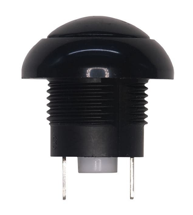 P9-111122 -N,O circuit, flush black Pushbutton Momentary action P9 series push
