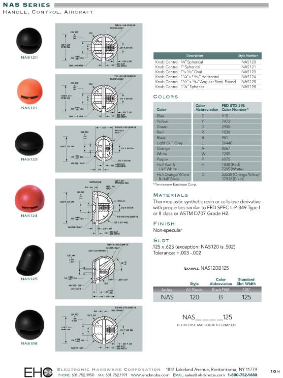 EHC Knob - Military Control Knobs - MS and NAS Handle Controls