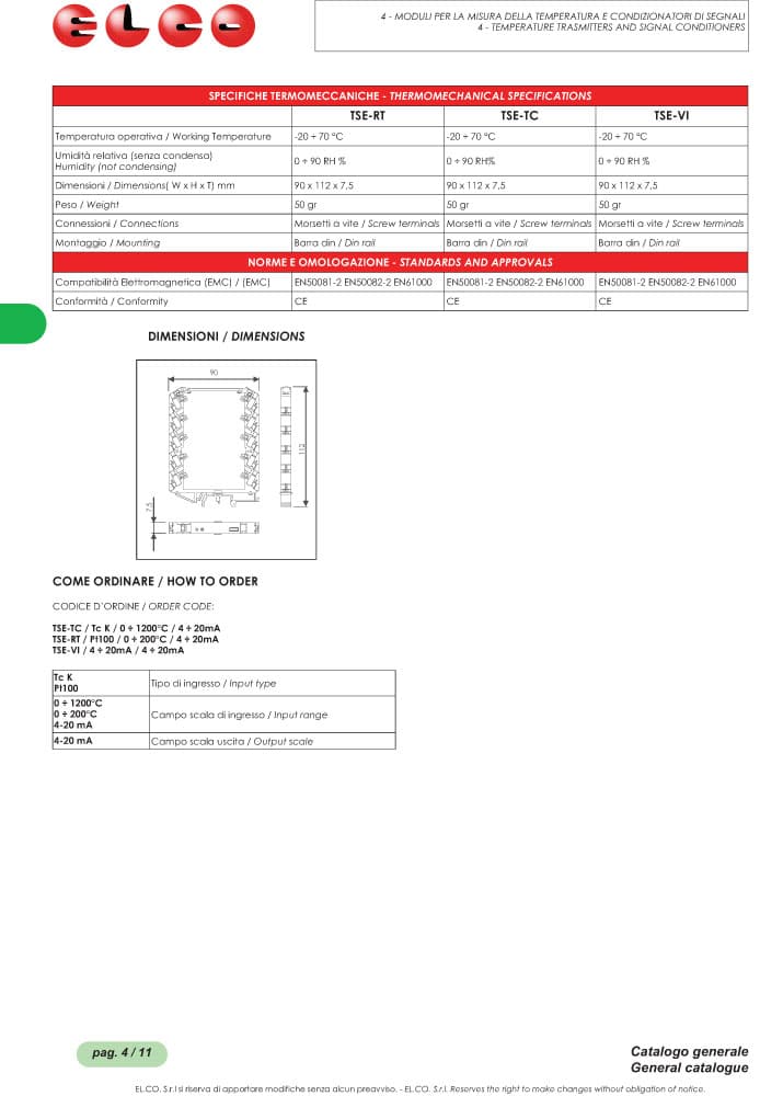 Elco Galvanic Isolators - TSE Series