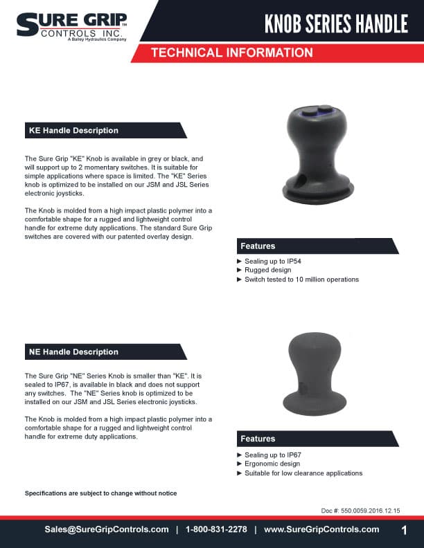 Sure Grip NE Joystick Knobs