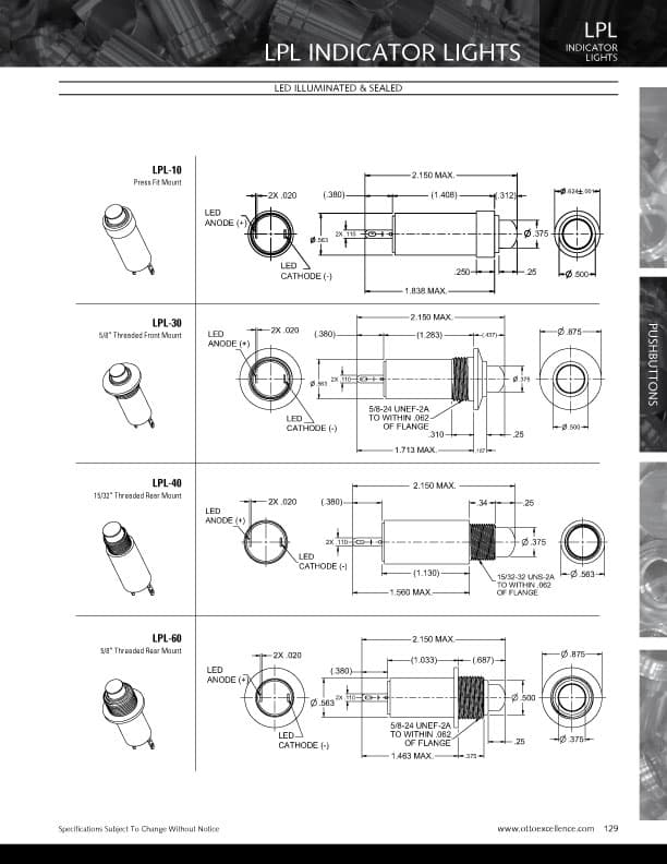 OTTO LPL Indicator Light Range