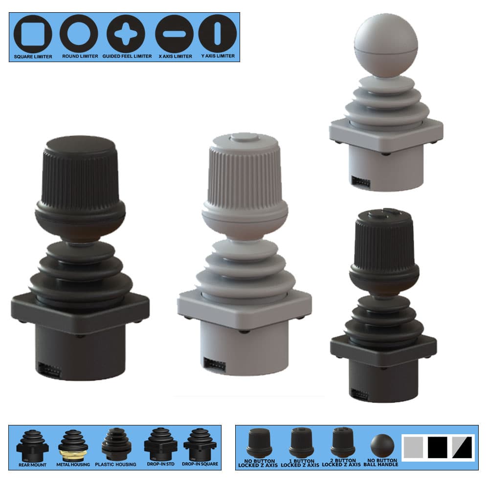 Ruffy HE2 Fingertip Hall Effect Joystick 2 Axis Range
