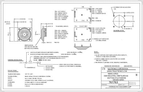 CTI OEM Industrial Mouse Pointer - OM2000 Series