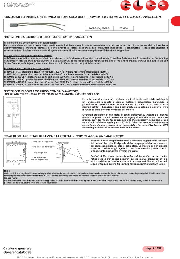 Elco AC Semiconductor - SSRSMC3 Series (Soft Starter)