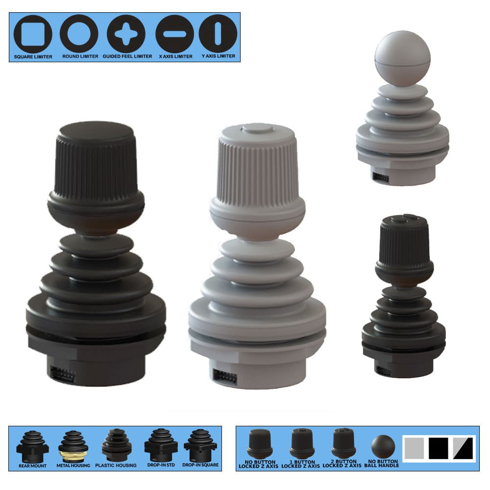 Ruffy HE2 Fingertip Hall Effect Joystick 2 Axis Range